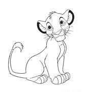 coloriage roi lion simba lionceau